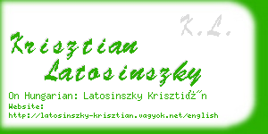 krisztian latosinszky business card